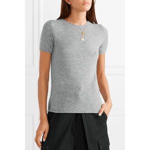 Theory Tolleree Cashmere Short Sleeve Sweater